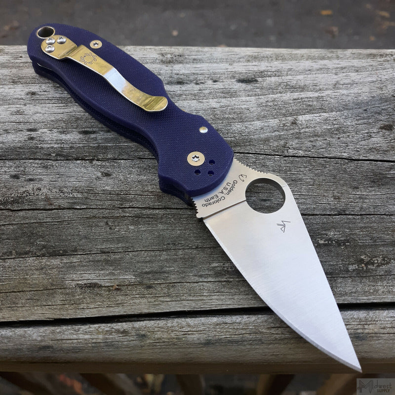 Spyderco Para 3 Folding Knife CPM S110V Steel Blade Blue G10 Handle Paramilitary C223GPDBL -Spyderco - Survivor Hand Precision Knives & Outdoor Gear Store