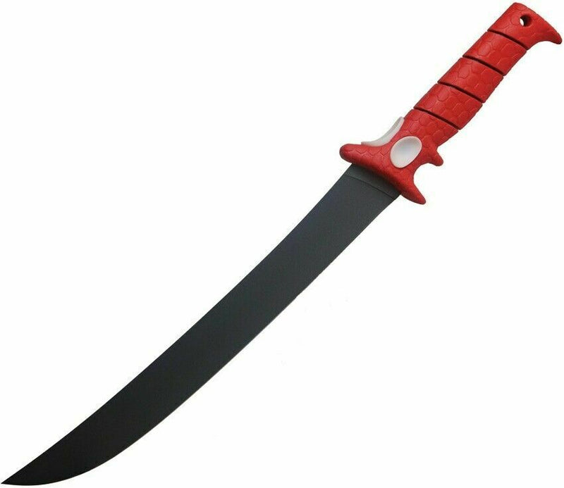 Bubba Blade Flex Fillet Kitchen Knife 12" Black High Carbon Steel Blade Red TPR Handle 112F -Bubba Blade - Survivor Hand Precision Knives & Outdoor Gear Store