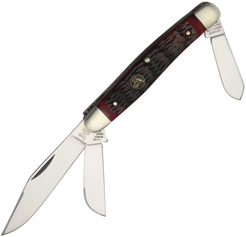 Hen & Rooster Stockman Pocket Knife Stainless Steel Blades Red Pick Bone Handle 313RPB -Hen & Rooster - Survivor Hand Precision Knives & Outdoor Gear Store