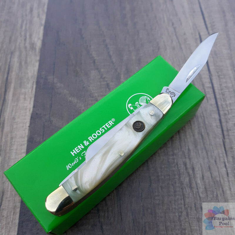 Hen & Rooster Stockman Pocket Knife Stainless Blades Cracked Ice Corelon Handle 303CI -Hen & Rooster - Survivor Hand Precision Knives & Outdoor Gear Store