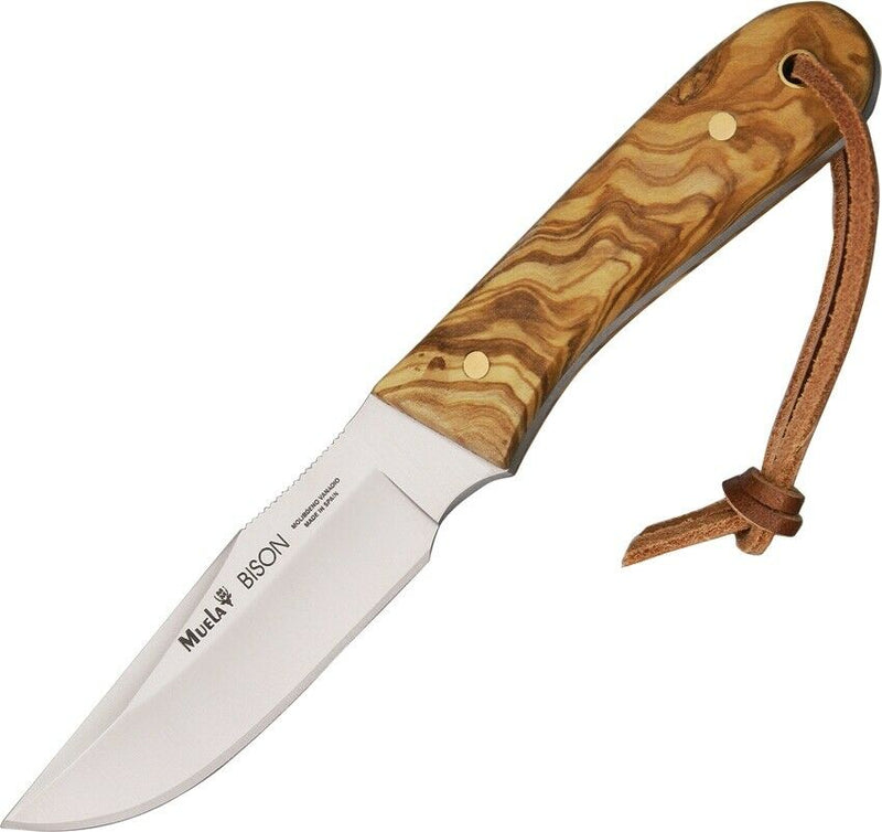 Muela Bison Fixed Knife 3.5" 440C Steel Full Tang Blade Olive Wood Handle 91779 -Muela - Survivor Hand Precision Knives & Outdoor Gear Store