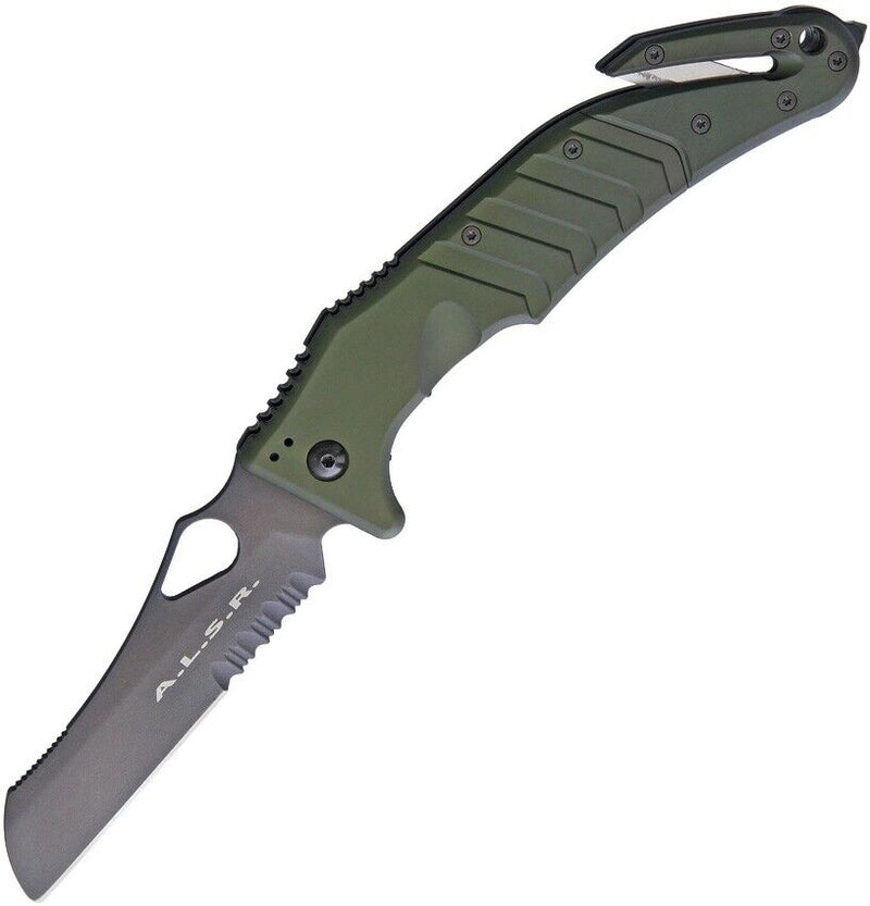 Fox Air Land Sea Folding Knife 4" N690 Steel Blade OD Green Aluminum Handle ALSRSFM -Fox - Survivor Hand Precision Knives & Outdoor Gear Store