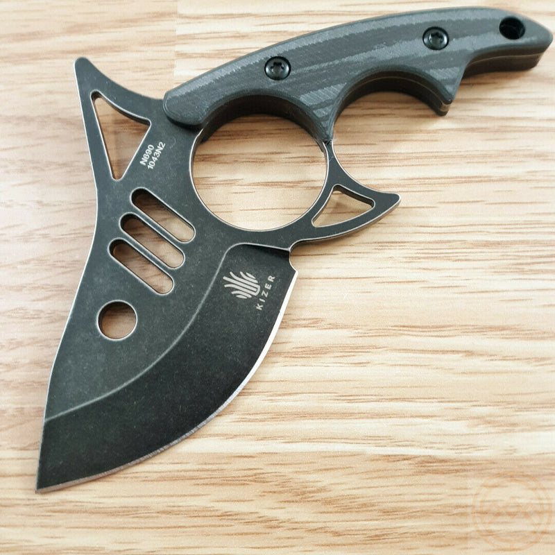 Kizer Cutlery Shark Fixed Knife 2.5" Bohler N690 Steel Blade Carbon Fiber Handle 1043N2 -Kizer Cutlery - Survivor Hand Precision Knives & Outdoor Gear Store