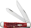 Case XX Trapper Pocket Knife Carbon Steel Blades Dark Red Jigged Bone Handle A31950 -Case Cutlery - Survivor Hand Precision Knives & Outdoor Gear Store