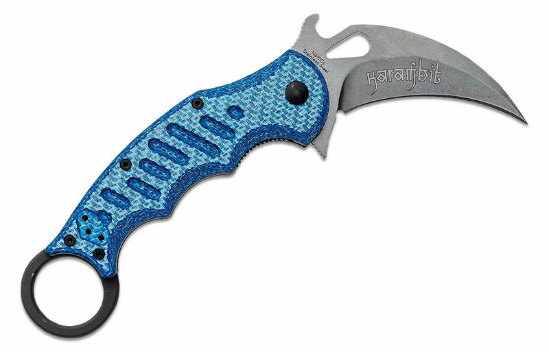 Fox Karambit Folding Knife 3" N690 Steel Blade Blue G10 / Carbon Fiber Handle 479BLTSW -Fox - Survivor Hand Precision Knives & Outdoor Gear Store