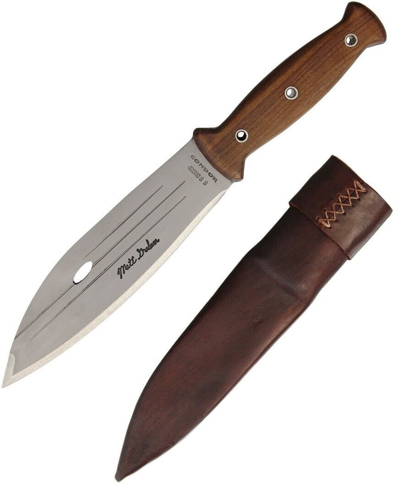 Condor Primitive Bush Fixed Knife 8" 420HC Steel Full Tang Blade Hardwood Handle TK2428 -Condor - Survivor Hand Precision Knives & Outdoor Gear Store