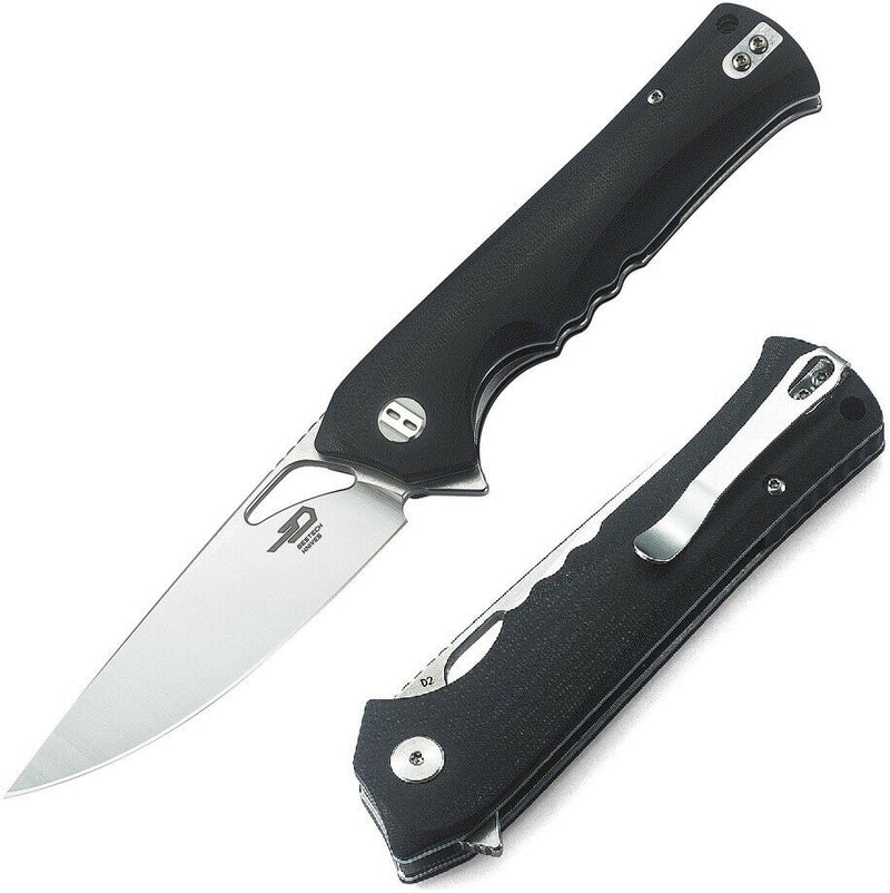 Bestech Knives Muskie Folding Knife 3.75" D2 Tool Steel Blade Black G10 Handle G20A1 -Bestech Knives - Survivor Hand Precision Knives & Outdoor Gear Store