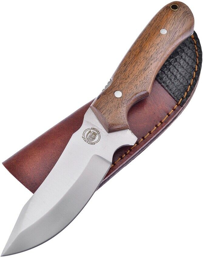 Frost Cutlery The Chief Hunter Fixed Knife 4.5" Stainless Steel Blade Walnut Handle W502 -Frost Cutlery - Survivor Hand Precision Knives & Outdoor Gear Store