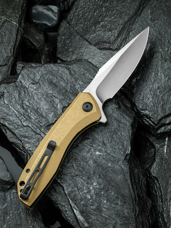 Civivi Baklash Linerlock Folding Knife 3.5" 154CM Steel Blade Brass Handle C801J -Civivi - Survivor Hand Precision Knives & Outdoor Gear Store