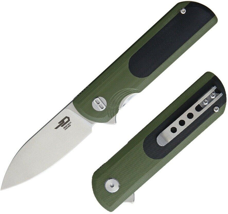 Bestech Pebble Liner Folding Knife 3" VG-10 Steel Blade Black/Green G10 Handle G07A -Bestech Knives - Survivor Hand Precision Knives & Outdoor Gear Store