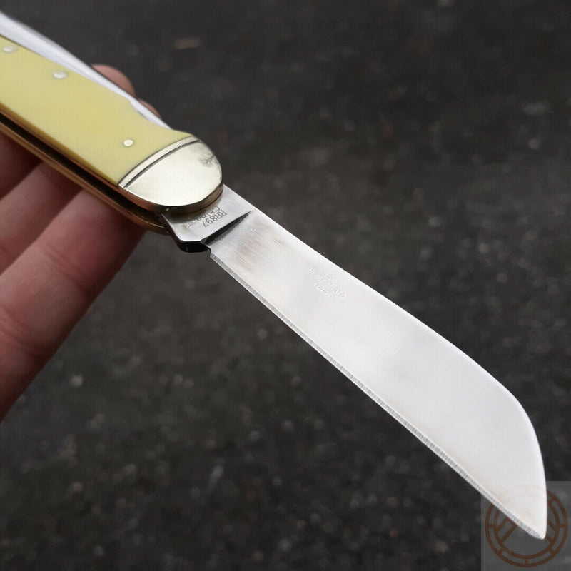 Rough Ryder Marlin Spike Pocket Knife 440 Steel Blades Yellow Smooth Synthetic Handle R897 -Rough Ryder - Survivor Hand Precision Knives & Outdoor Gear Store