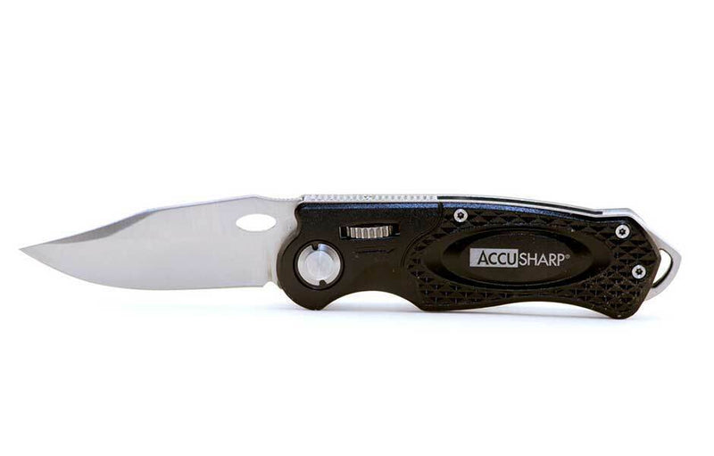 AccuSharp Wheel Lock Folding Knife 2.5" Stainless Steel Blade Aluminum Handle 703C -AccuSharp - Survivor Hand Precision Knives & Outdoor Gear Store