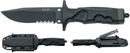 Fox Miles Combat Trooper Fixed Knife 5.25" N690 Steel Blade Black Forprene Handle 0171104 -Fox - Survivor Hand Precision Knives & Outdoor Gear Store