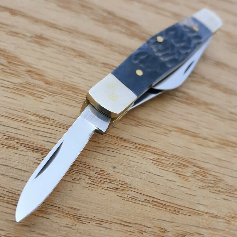 Frost Cutlery Baby Diamond Pocket Knife Stainless Steel Blades Blue Jigged Bone Handle 14632BJB -Frost Cutlery - Survivor Hand Precision Knives & Outdoor Gear Store