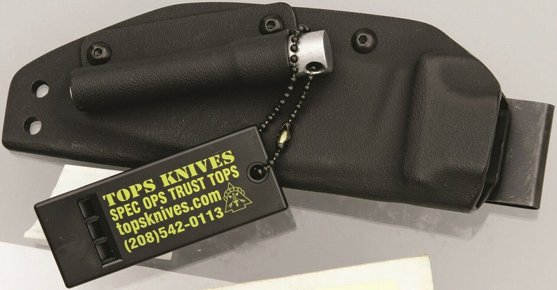 TOPS Lite Trekker Fixed Knife 4.25" 1095HC Steel Blade Micarta / Black Composition Handle TLT01SB -TOPS - Survivor Hand Precision Knives & Outdoor Gear Store