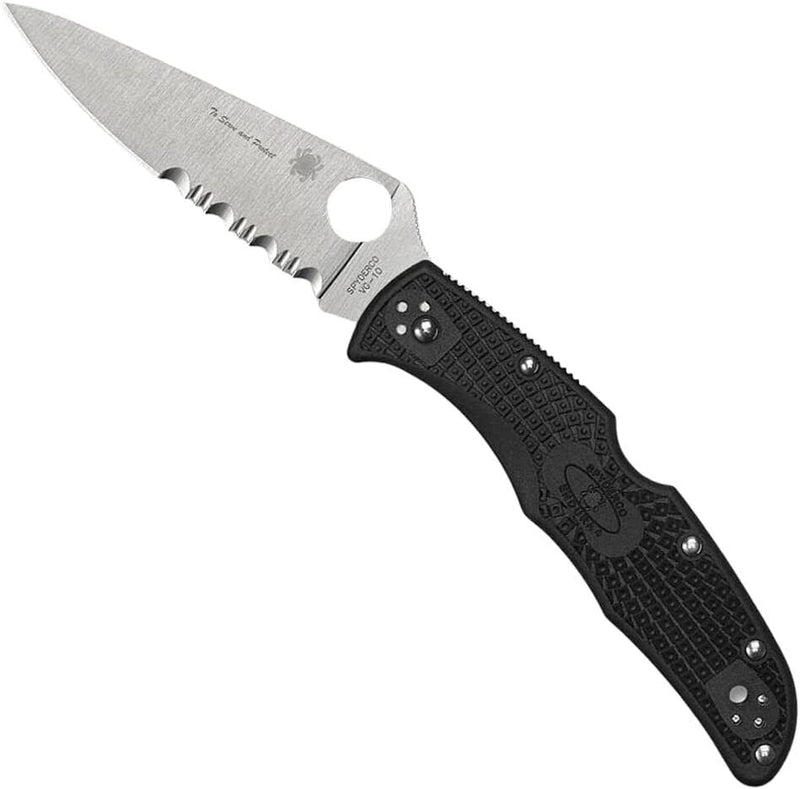 Spyderco Endura 4 Lockback Folding Knife 3.88" VG-10 Steel Blade Black Bi-Directional Texture FRN Handle 10FPSBKBL -Spyderco - Survivor Hand Precision Knives & Outdoor Gear Store