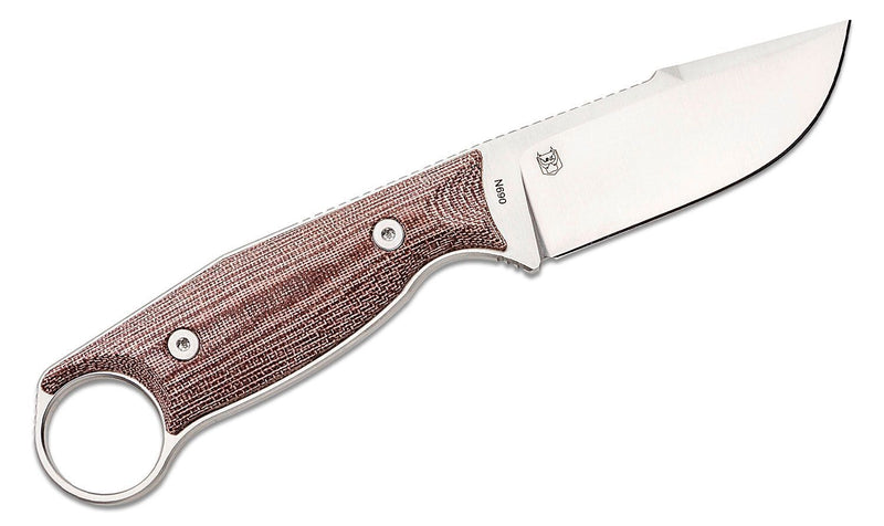 Real Steel Furrier Harpoon Fixed Knife 2.99" N690 Steel Full Tang Blade Burgundy Micarta Handle 3612RM -Real Steel - Survivor Hand Precision Knives & Outdoor Gear Store