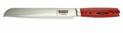 Bubba Blade Kitchen Knife 8" Serrated Stainless Steel Blade Black / Red G10 Handle 1114267 -Bubba Blade - Survivor Hand Precision Knives & Outdoor Gear Store