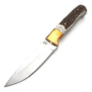 Frost Cutlery Fixed Knife 3.75" Satin Finish Stainless Steel Blade Deer Stag Handle WT057 -Frost Cutlery - Survivor Hand Precision Knives & Outdoor Gear Store