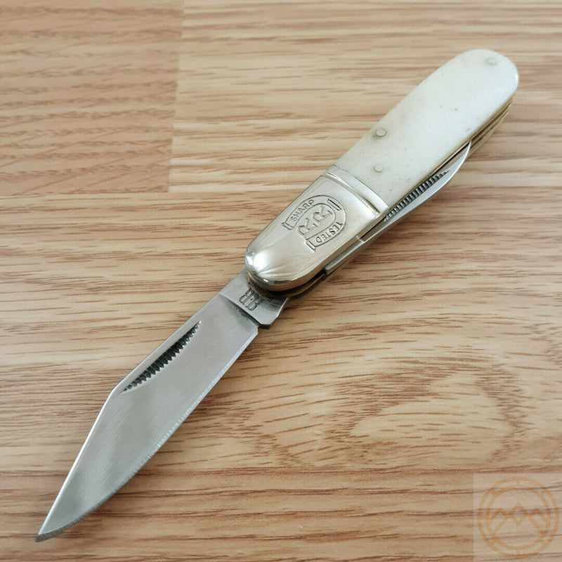 Rough Ryder Barlow Pocket Knife Stainless Steel Blades White Smooth Bone Handle 198 -Rough Ryder - Survivor Hand Precision Knives & Outdoor Gear Store