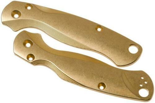 Flytanium PM2 Lotus Scales Uses Hardware From Stock Knife Brass Construction 801 -Flytanium - Survivor Hand Precision Knives & Outdoor Gear Store