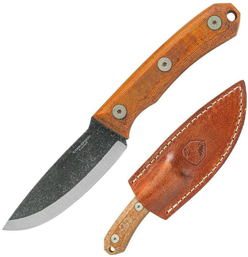 Condor Mountain Pass Carry Fixed Knife 3.5" 440C Steel Full Blade Micarta Handle TK283735C -Condor - Survivor Hand Precision Knives & Outdoor Gear Store