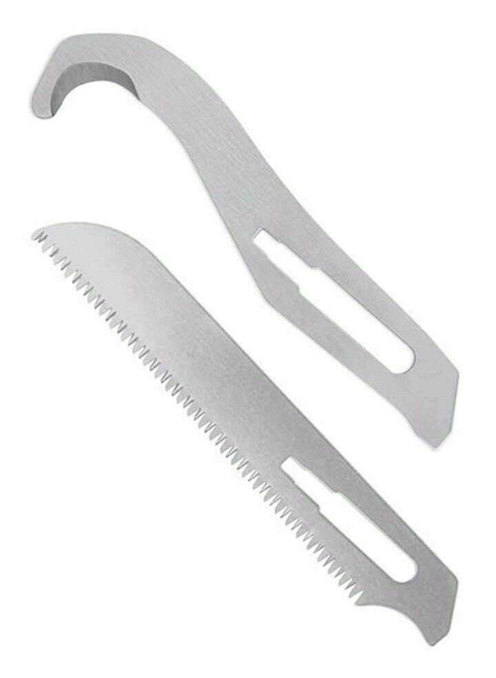 Havalon Gut Hook Saw Set Of Four Surgically Sharp Stainless Steel Blades With Two Plastic Holders GHSBC2 -Havalon - Survivor Hand Precision Knives & Outdoor Gear Store