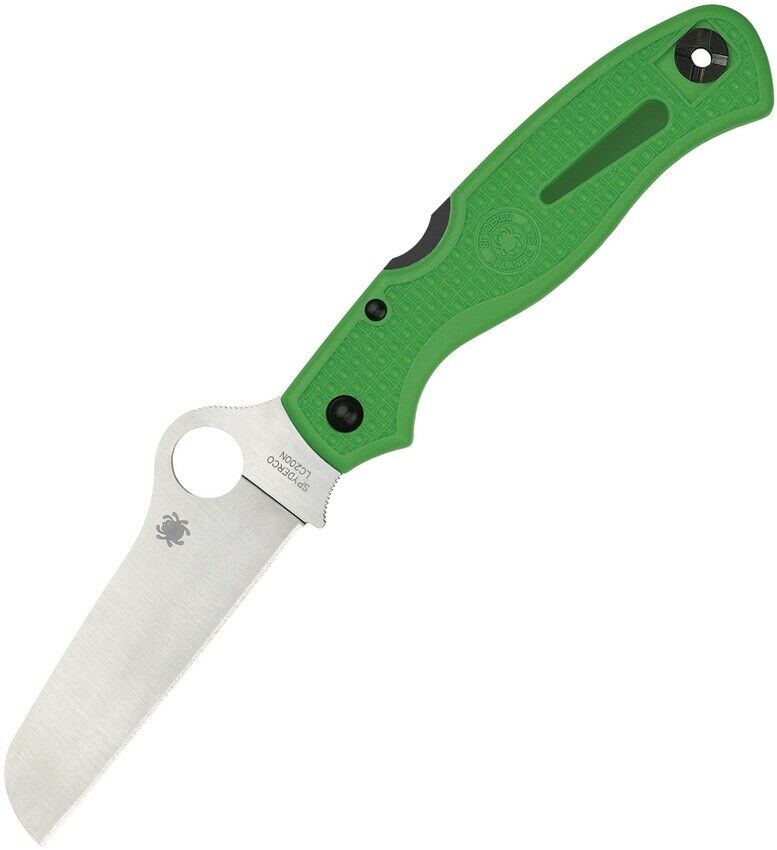 Spyderco Atlantic Salt Lockback Folding Knife 3.63" LC 200 N Tool Steel Blade Green Bi-Directional Texture FRN Handle C89FPGR -Spyderco - Survivor Hand Precision Knives & Outdoor Gear Store