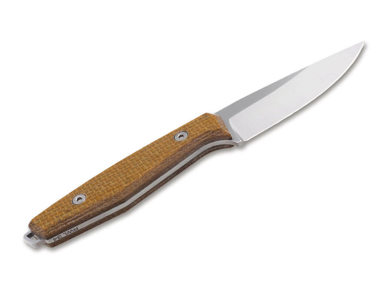 Boker AK1 Fixed Knife 3" RWL-34 Steel Full Tang Blade Brown Micarta Handle 120502 -Boker - Survivor Hand Precision Knives & Outdoor Gear Store