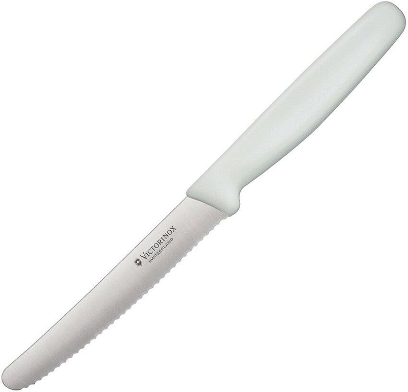 Victorinox Kitchen Fixed Knife 4.25" Stainless Steel Blade White Synthetic Handle 50837S -Victorinox - Survivor Hand Precision Knives & Outdoor Gear Store