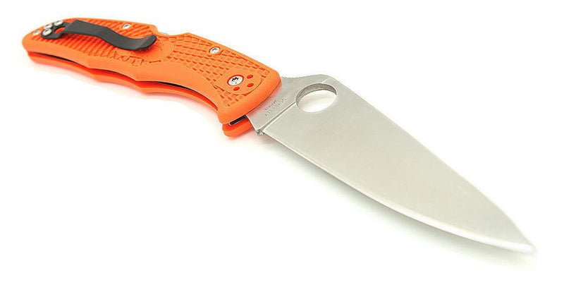 Spyderco Endura 4 Lockback Folding Knife 3.75" VG-10 Steel Blade Orange Textured FRN Handle 10FPOR -Spyderco - Survivor Hand Precision Knives & Outdoor Gear Store