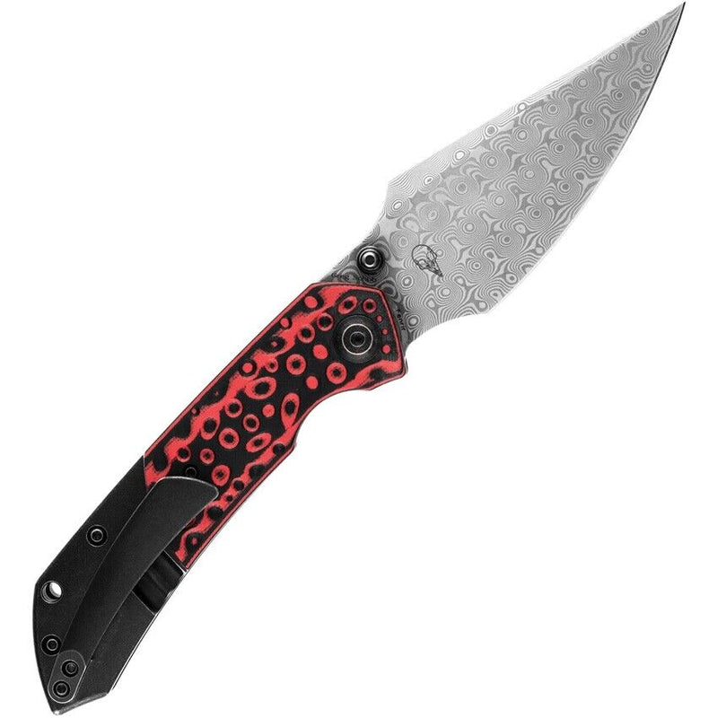 Kansept Knives Fenrir Folding Knife 3.5" Damascus Steel Blade G10/Titanium Handle 1034A2 -Kansept Knives - Survivor Hand Precision Knives & Outdoor Gear Store