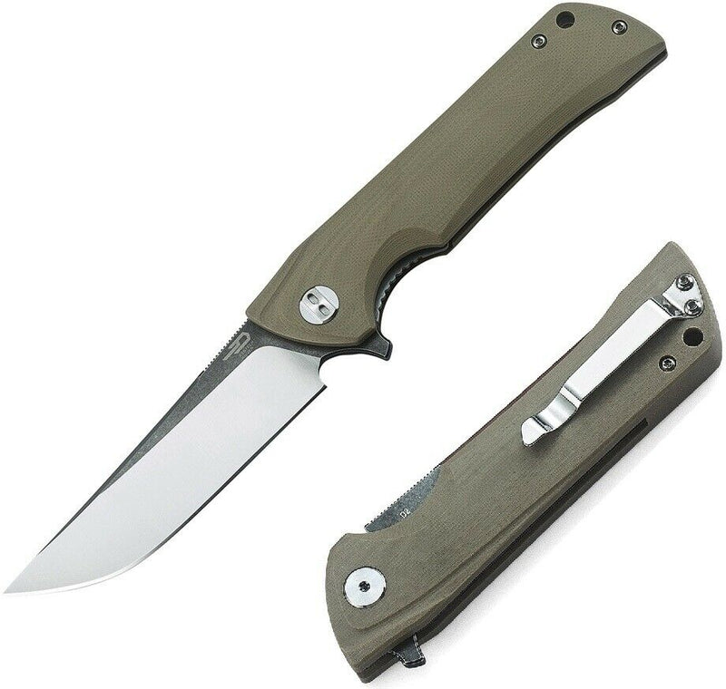 Bestech Knives Paladin Folding Knife 3.75" D2 Tool Steel Blade Beige G10 Handle G13B2 -Bestech Knives - Survivor Hand Precision Knives & Outdoor Gear Store