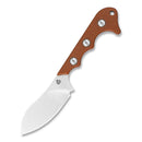 QSP Knife Neckmuk Neck Fixed Knife 2.88" D2 Tool Steel Blade Brown Linen Micarta Handle 125E -QSP Knife - Survivor Hand Precision Knives & Outdoor Gear Store