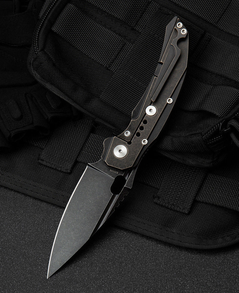 Bestech Knives Exploit Folding Knife 3.13" S35VN Steel Blade Black Titanium Handle KT2005C -Bestech Knives - Survivor Hand Precision Knives & Outdoor Gear Store