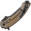 Fox Geco Framelock Folding Knife 3.25" N690 Steel Blade G10 / Titanium Handle 537BR -Fox - Survivor Hand Precision Knives & Outdoor Gear Store