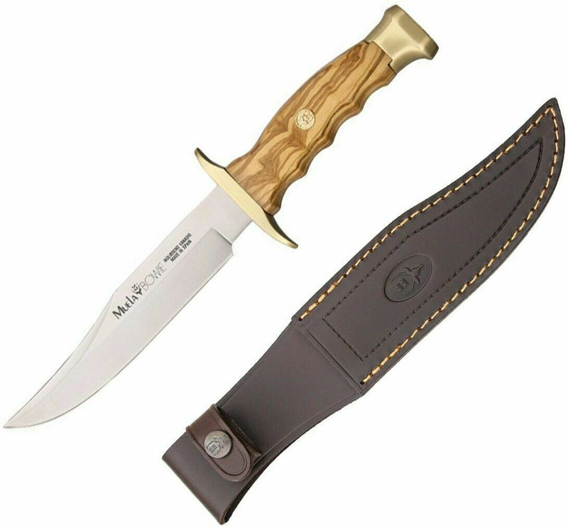 Muela Fixed Knife 6.125" Stainless Steel Bowie Blade Olive Wood Handle 90862 -Muela - Survivor Hand Precision Knives & Outdoor Gear Store