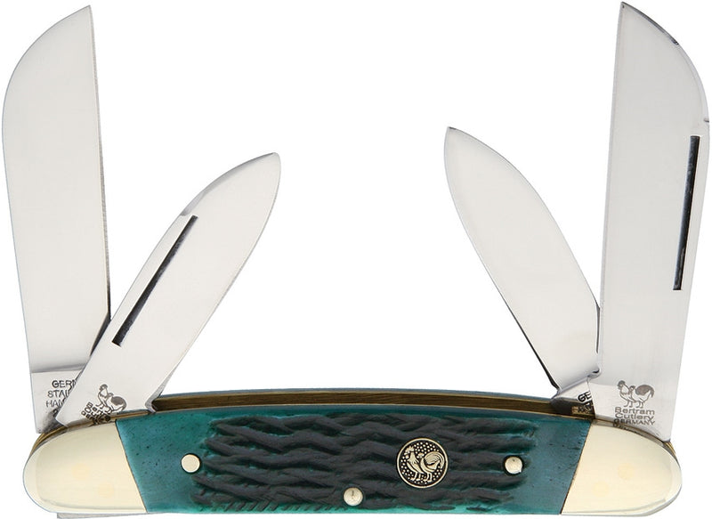 Hen & Rooster Congress Pocket Knife Stainless Steel Blades Green Bone Handle 264GPB -Hen & Rooster - Survivor Hand Precision Knives & Outdoor Gear Store