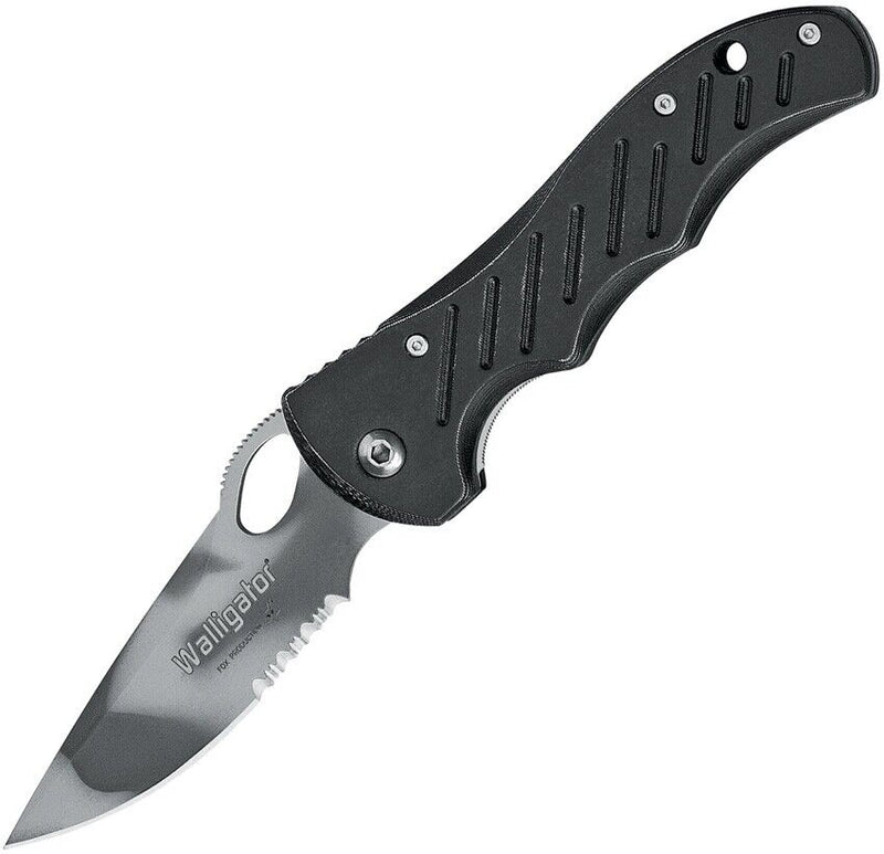 Fox Walligator Linerlock Folding Knife 3.25" 440C Steel Blade Black Micarta Handle 387 -Fox - Survivor Hand Precision Knives & Outdoor Gear Store