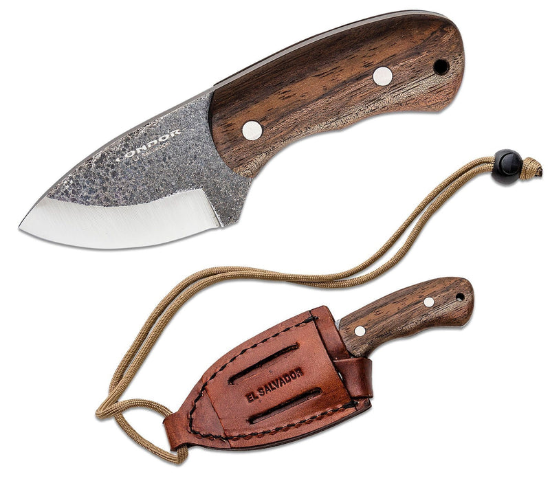 Condor Beetle Neck Fixed Knife 2.67" 1095HC Steel Blade Walnut Handle 81027HC -Condor - Survivor Hand Precision Knives & Outdoor Gear Store