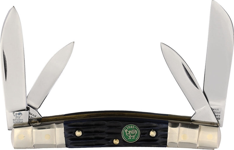 Hen & Rooster Congress Pocket Knife Carbon Steel Blades Black Jigged Bone Handle 324CBJB -Hen & Rooster - Survivor Hand Precision Knives & Outdoor Gear Store