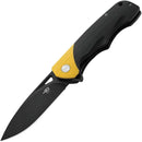 Bestech Knives Airstream Folding Knife 3.75" D2 Tool Steel Blade Black And Yellow G10 Handle KG47B -Bestech Knives - Survivor Hand Precision Knives & Outdoor Gear Store