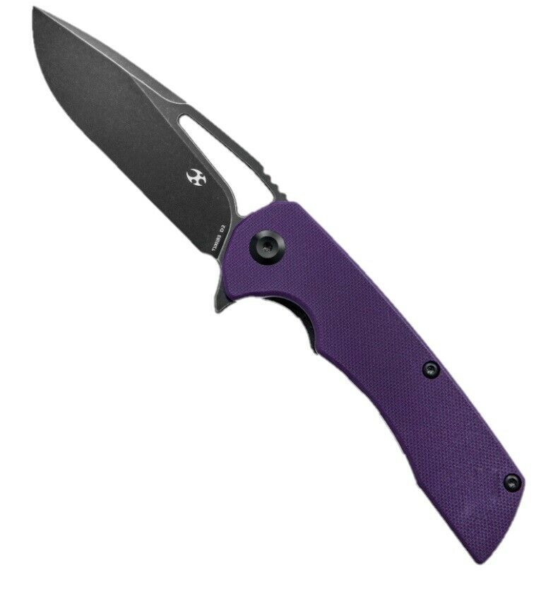 Kansept Knives Kryo Folding Knife 3.58" D2 Tool Steel Blade Purple G10 Handle 1001B3 -Kansept Knives - Survivor Hand Precision Knives & Outdoor Gear Store