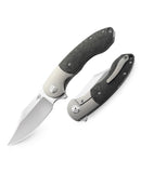 Bestech Knives BowieTie Folding Knife 3.5" Bohler M390 Steel Blade Titanium/Carbon Fiber Handle KT1906A -Bestech Knives - Survivor Hand Precision Knives & Outdoor Gear Store