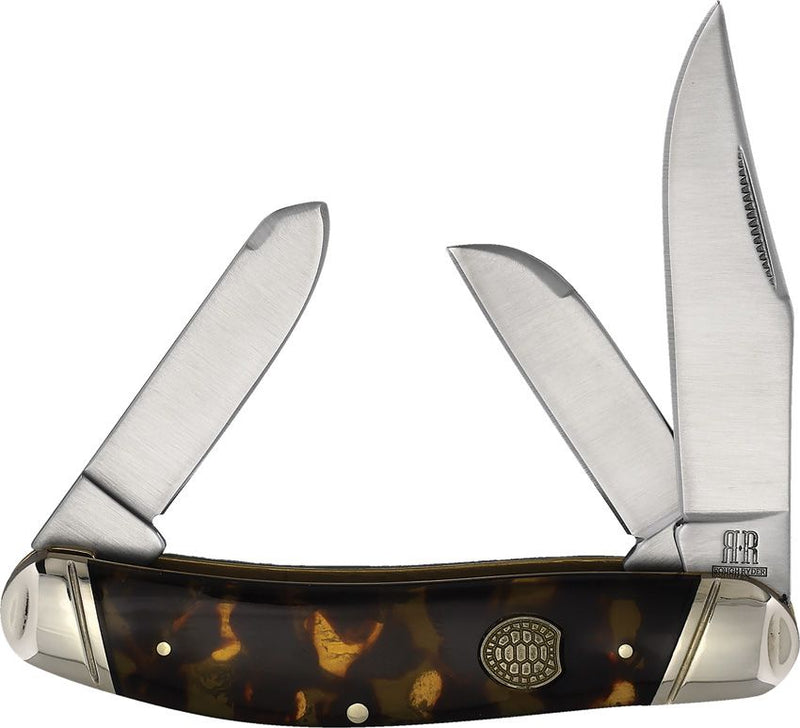 Rough Ryder Sowbelly Pocket Knife 440B Steel Blades Imitation Tortoise Shell Handle 2449 -Rough Ryder - Survivor Hand Precision Knives & Outdoor Gear Store