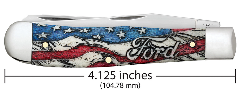 Case XX Ford Trapper Pocket Knife Trusharp Surgical Steel Blades Bone Handle 14331 -Case Cutlery - Survivor Hand Precision Knives & Outdoor Gear Store