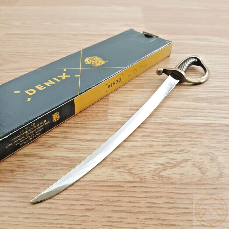 Denix Pirate Fixed Sword Letter Opener Metal Construction With Antique Brass Handle 3033 -Denix - Survivor Hand Precision Knives & Outdoor Gear Store