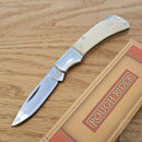 Rough Ryder Lockback Folding Knife Stainless Steel Blade White Smooth Bone Handle 135 -Rough Ryder - Survivor Hand Precision Knives & Outdoor Gear Store