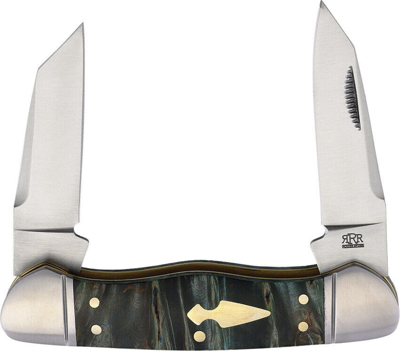 Rough Ryder Reserve Kayak Pocket Knife 2.25" Stainless Steel Blades Stabilized Oak Handle R018 -Rough Ryder Reserve - Survivor Hand Precision Knives & Outdoor Gear Store