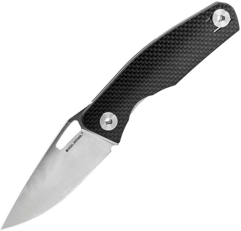 Real Steel Terra Folding Knife 3.5" 14C28N Steel Blade Black Carbon Fiber Handle 7454 -Real Steel - Survivor Hand Precision Knives & Outdoor Gear Store